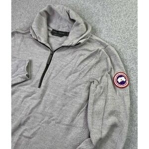 Canada Goose Fairhaven ¼ Zip Sweater Silver Ore‎ Gray Men's M Italy Made 7013L